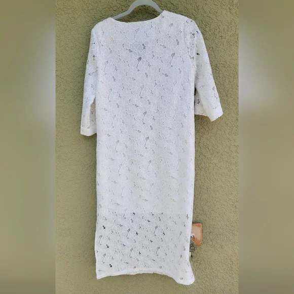 Tuckernuck White V-neck Eyelet Lace Jamie Dress - Picture 6 of 8